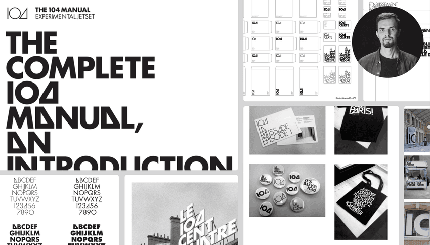 Stefan Lashko and fragments of the Style Guide “104” by Experimental Jetset